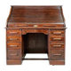 American roll-top desk, solid oak, Czechoslovakia, 1930s