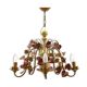 Lustre floral Hollywood Regency, années 1970