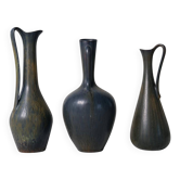 3 récipients en céramique par Gunnar Nylund Rörstrand Suède, années 1950