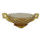Molded glass fruit bowl art deco style amber