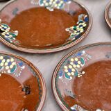 Set of old enamelled terracotta plates