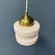 Pink glass art deco pendant lamp