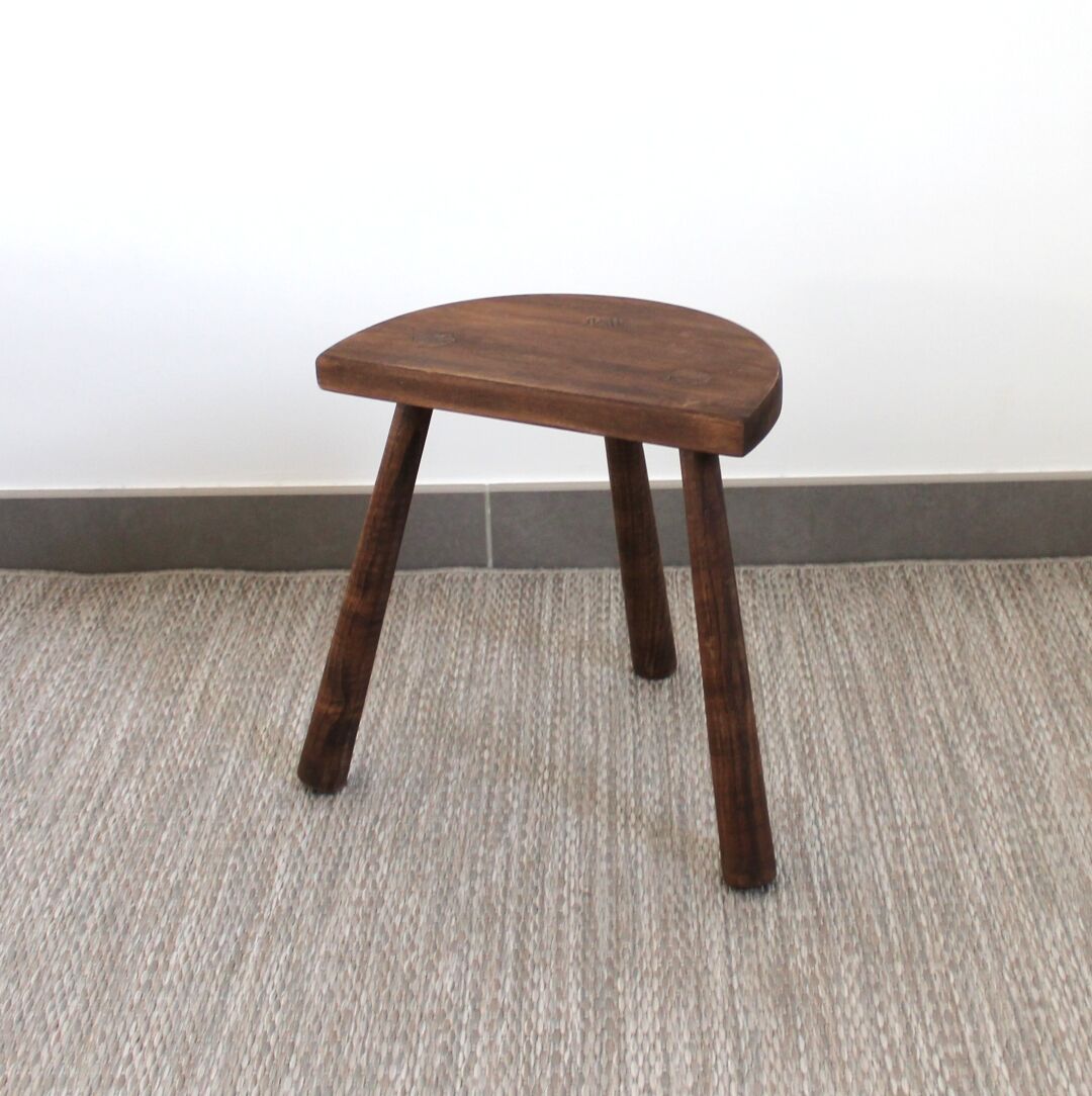 Wooden farmhouse stool