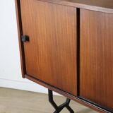 Vintage modular bookcase in wood and metal, Italy, 1960