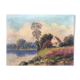 Old painting "The house by the lake" HST signed