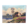Old painting "The house by the lake" HST signed