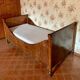 Antique Louis Philippe style sleigh bed in solid mahogany