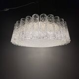 Glass Tubes Chandelier Flush mount from Doria Leuchten, 1960s