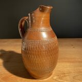 Chiseled terracotta pitcher