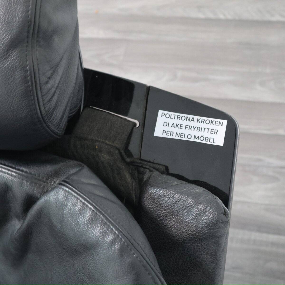 Leather Armchair by Åke Fribytter for Nelo Möbel, Sweden, 1970s