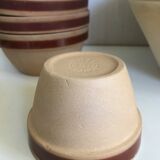 4l sandstone bowl and Gien bowls