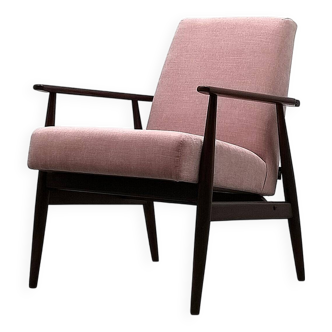 1960 Henryk Lis Mid Century Armchair in Pink