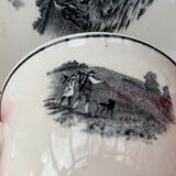 Coffee service keraluX boch Freres Belgium peasant scenes art deco