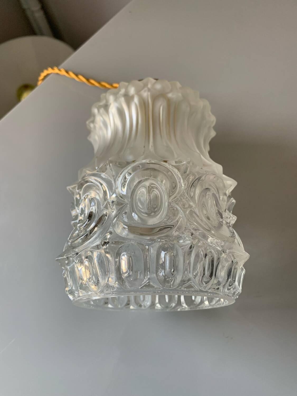 Vintage art deco pendant or portable lamp