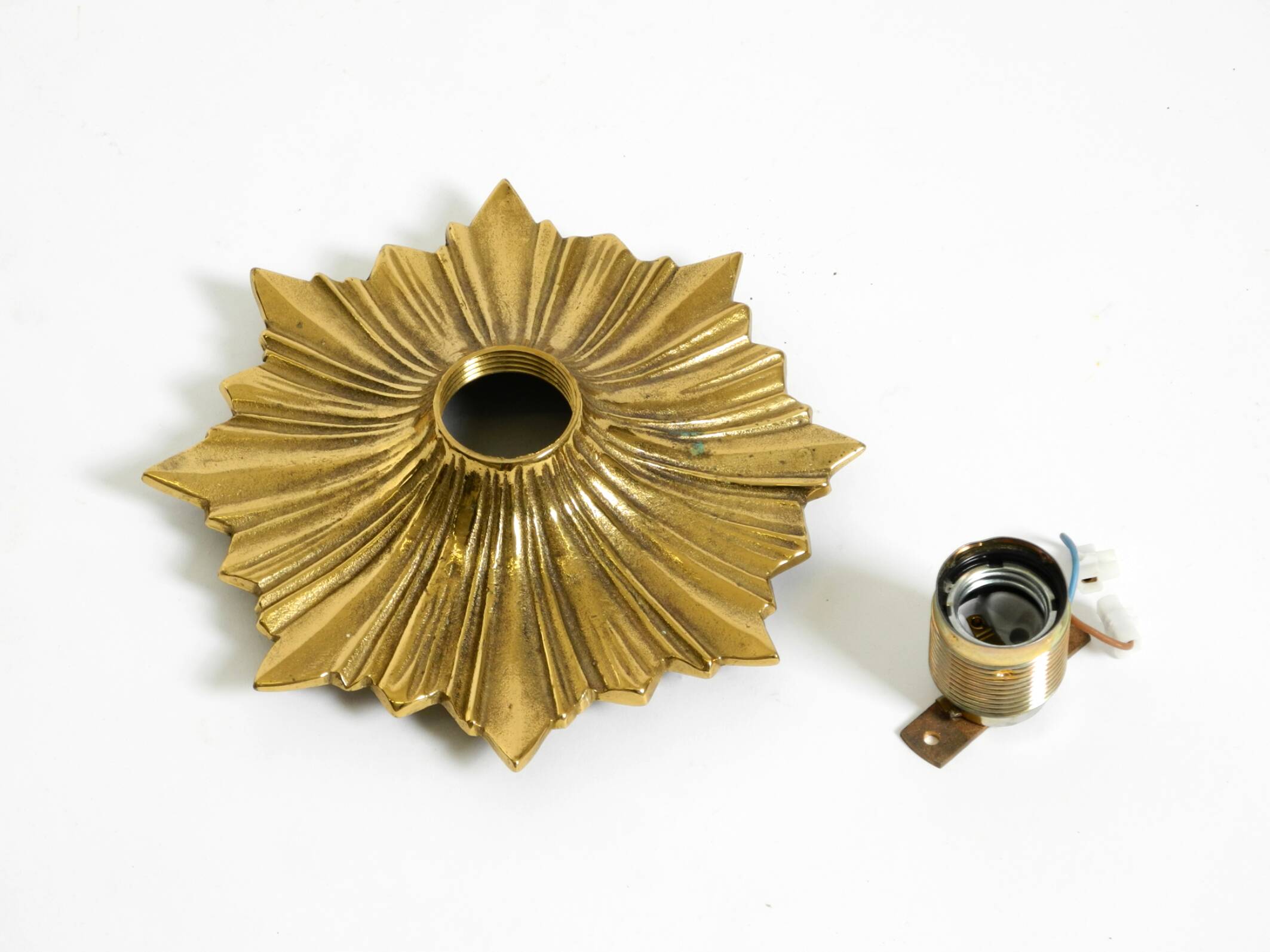 1960s Space Age Star Design Wall or Ceiling Lamps in Bronze