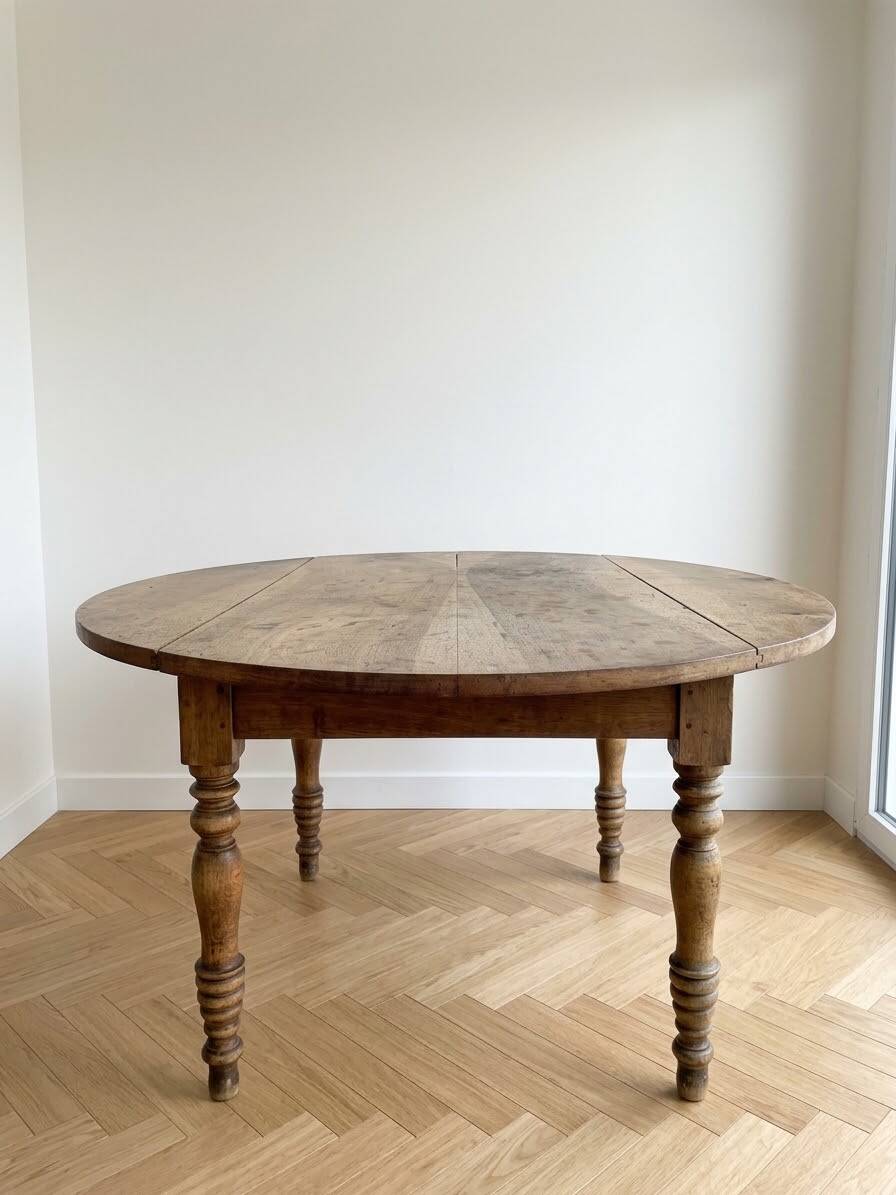 Antique solid wood dining table