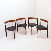 Set of 4 "Roundette" teak chairs by Hans Olsen for Frem Røjle, 1950s