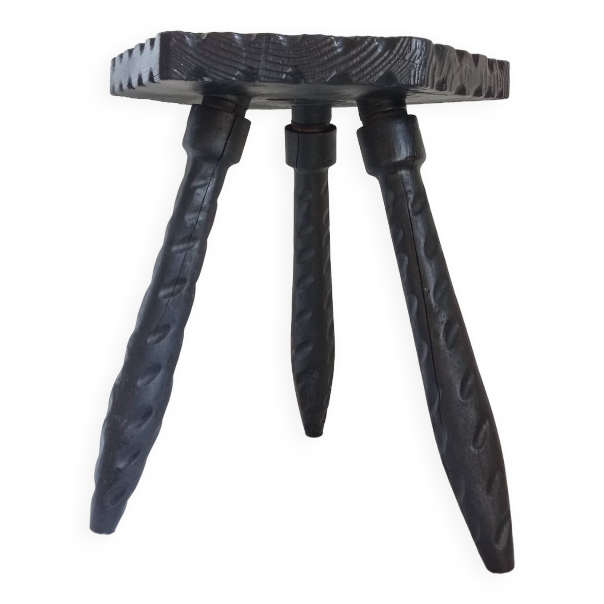 Wabi-sabi wooden stool