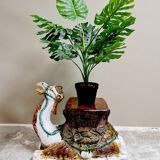Vintage ceramic camel side table plantstand