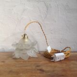 Lampe baladeuse rose en verre