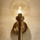 Pair Vintage Scandinavian Glass Wall Lights