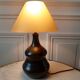 Handmade 70s sandstone lamp in France