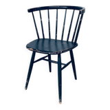 Mid-Century Scandinavian Design Curved Spindle Back Side Chair, Denmark, 1960s