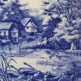 Ensemble de 5 assiettes en porcelaine de Sarreguemines