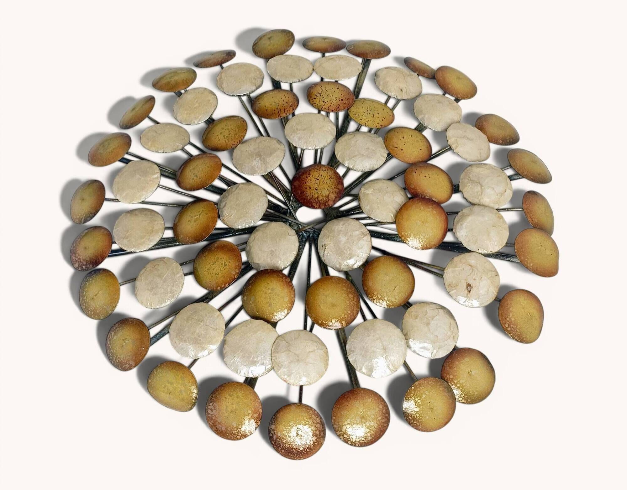 Mid-Century Enameled Metal Wall Sculpture, France, Circa 1965-1975