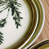 Plates and dish Gien herbarium décor