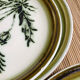 Plates and dish Gien herbarium décor