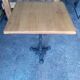 Vintage bistro gueridon table 65/65 cm wood and cast iron