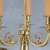 Bouillotte lamp in gilded bronze, Louis XV style, three lights