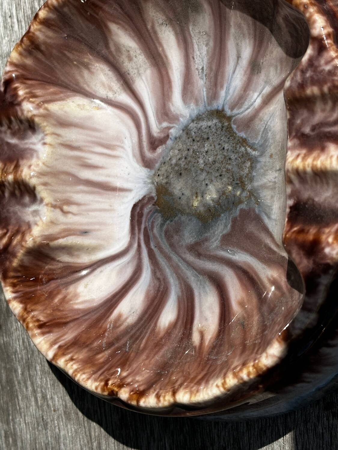 Empty Ashtray Pocket in Ceramic Marble Effect D 14 cm