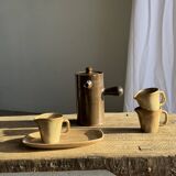 Set of 3 small jugs or milk pots in stoneware H8 D8.5