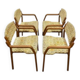 Fauteuils rétro ton de ludvík volák, tchécoslovaquie des années 1960 | ensemble de 4 chaises