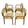 Fauteuils rétro ton de ludvík volák, tchécoslovaquie des années 1960 | ensemble de 4 chaises