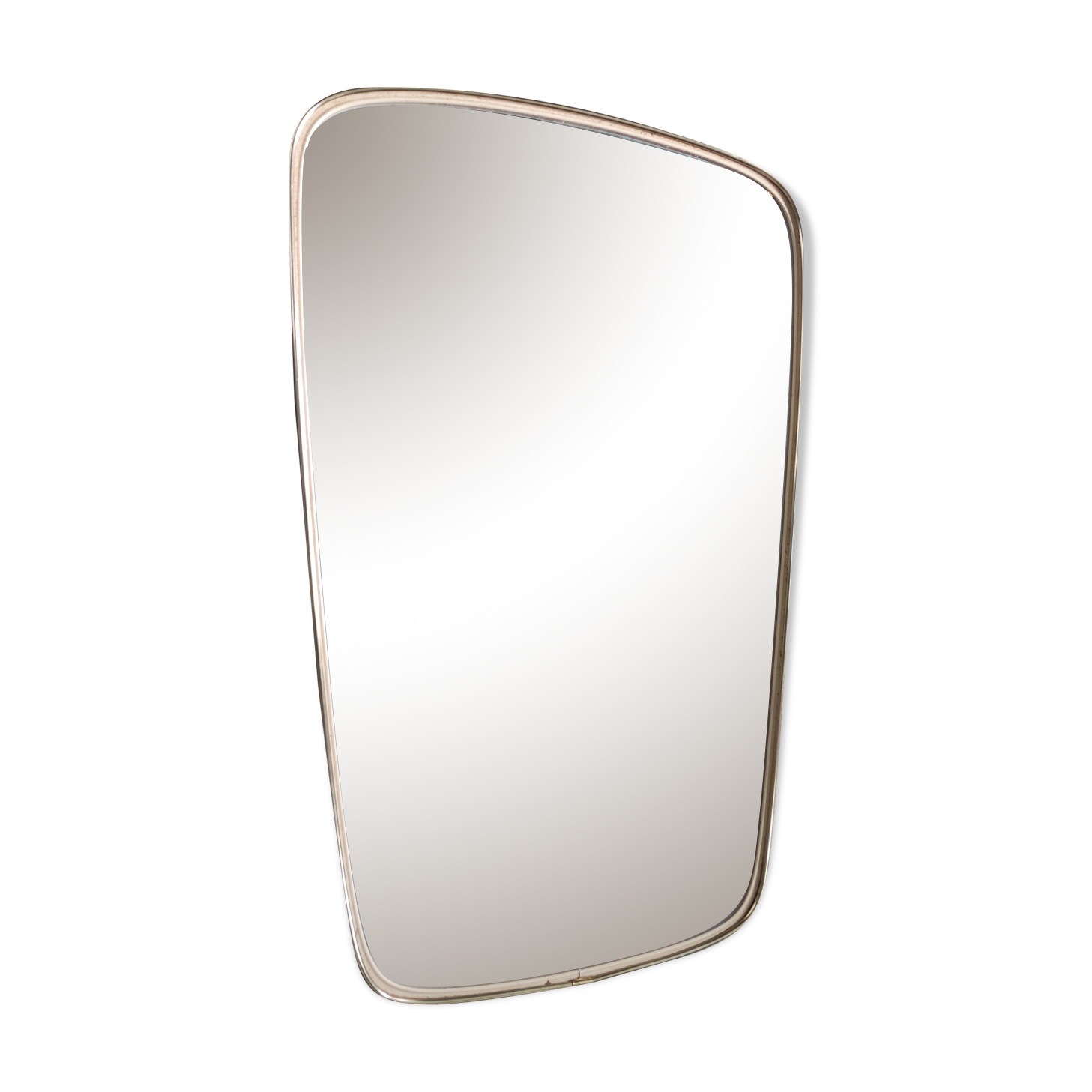 Asymmetrical mirror free-form rearview mirror