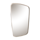 Asymmetrical mirror free-form rearview mirror