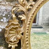 Mirror in carved wood gilded with leaf, Louis XV period, 18th century