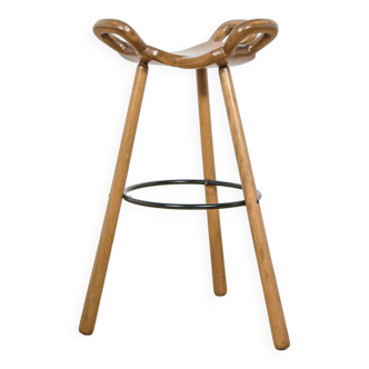 Brutalist Spanish Marbella Bar Stool, 1970s