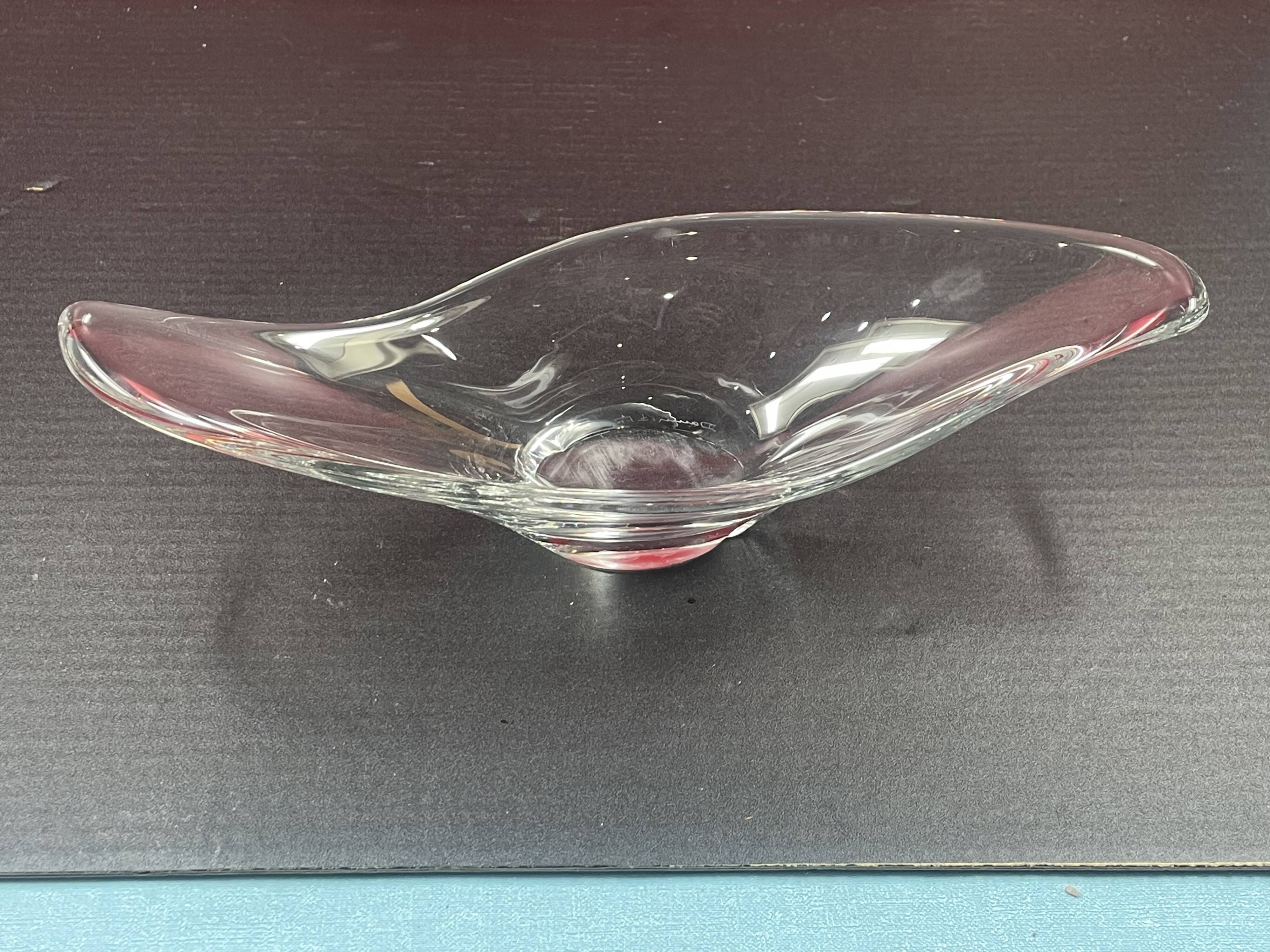 Daum France cup - modern shaped crystal - signed