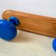 Electric blue coat rack from the 80s