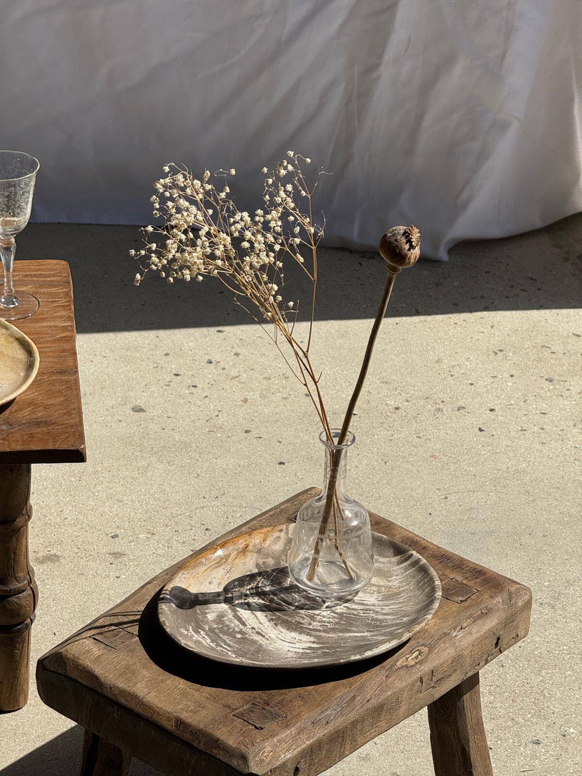 Petrified wood bowl or dish D27-23 -3322