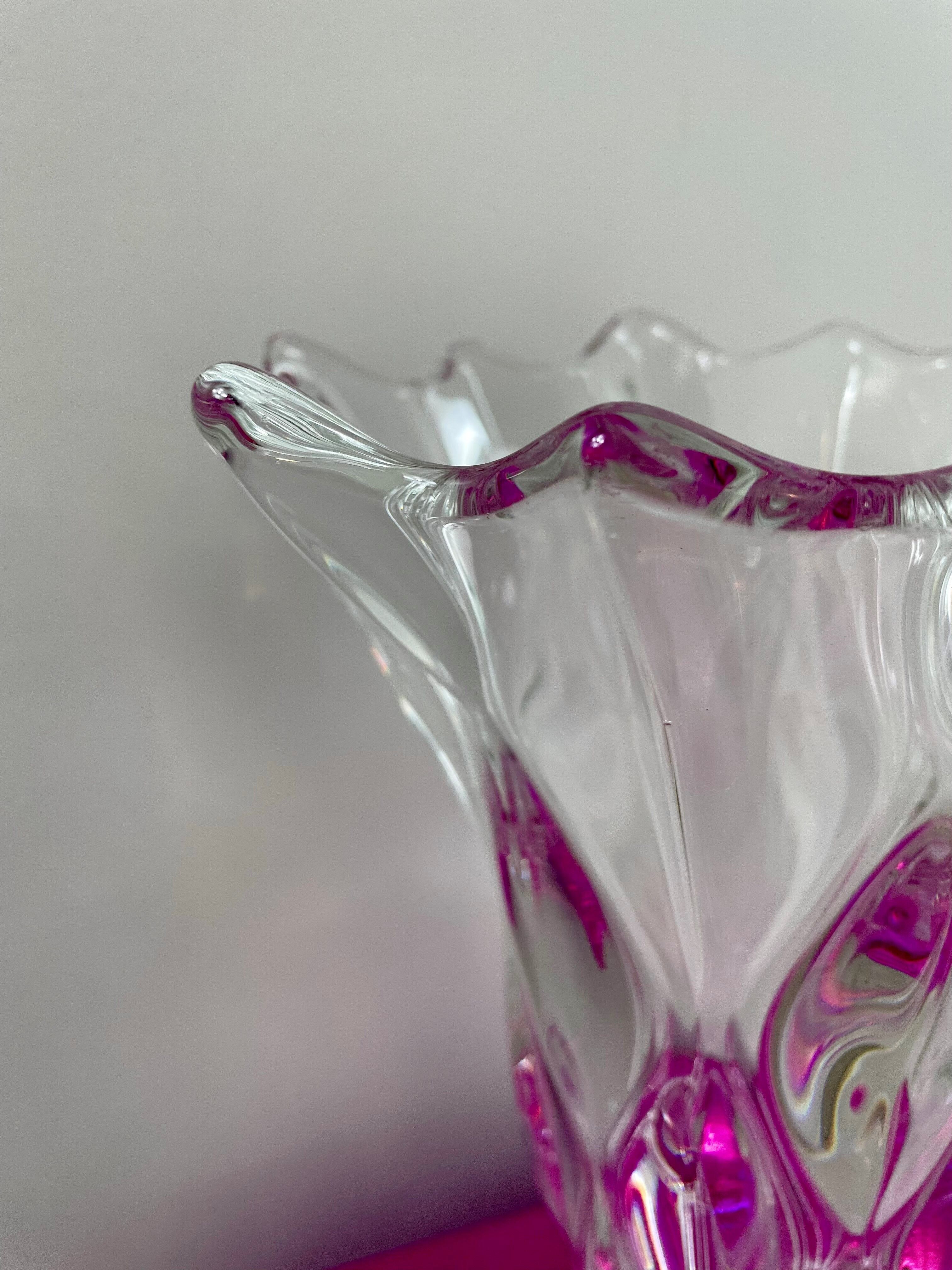 Glass vase made in France 70's