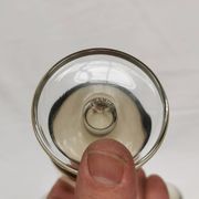 Vintage 70s stemmed glasses, lot of 10 smoked Luminarc verrines