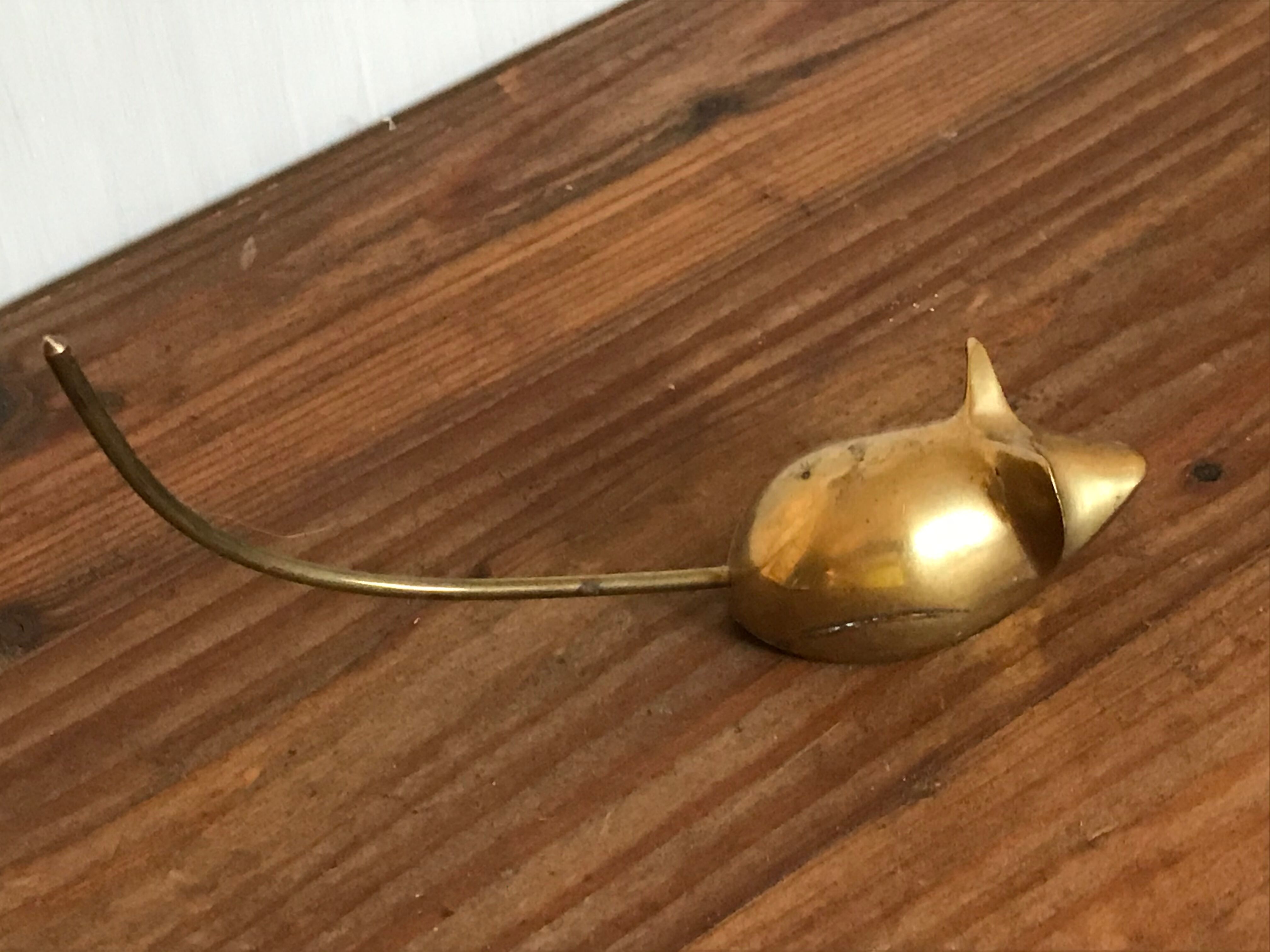 Vintage brass mouse