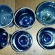 Set of 6 mazagrans Blue ceramic