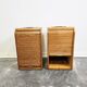 Industrial oak tambour cabinet from the 1930s, portable shape.