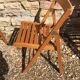 6 Folding wooden chairs